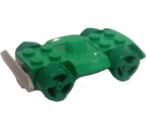 LEGO Bright Green Racers Chassis with Green Wheels