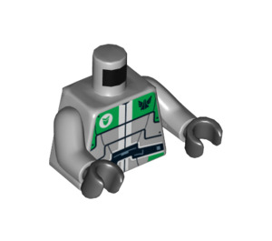 LEGO Klargrön Robot Sidekick med Rustning Kropp (973 / 76382)