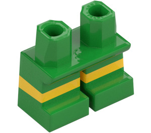 LEGO Bright Green Short Legs with Yellow Stripe (16709 / 41879)