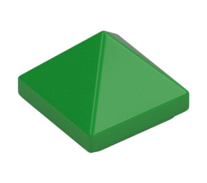 LEGO Verde brillante Con pendiente 1 x 1 x 0.7 Pirámide (22388 / 35344)