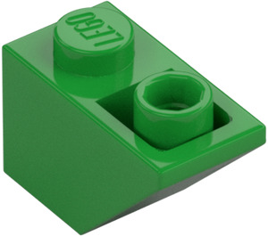 LEGO Bright Green Slope 1 x 2 (45°) Inverted (3665)