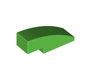LEGO Fel groen Helling 1 x 3 Gebogen (50950)