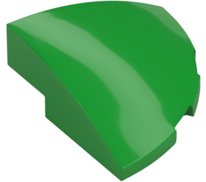 LEGO Fel groen Helling 1 x 3 x 3 Gebogen Rond Kwart  (76797)