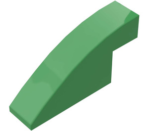 LEGO Fel groen Helling 1 x 4 x 1.3 Gebogen (3573)
