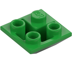 LEGO Kirkas vihreä Luiska 2 x 2 (45°) Käänteinen (3676)