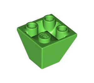 LEGO Leuchtend grün Steigung 2 x 2 (45°) Invertiert (3676)