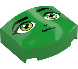 LEGO Bright Green Slope 3 x 4 Curved (Face) with Elphaba (5787)