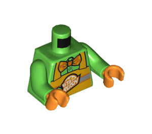 LEGO Bright Green Stuntz Clown Minifig Torso (973 / 76382)