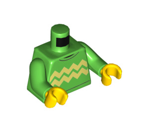 LEGO Vert clair Sweater avec Zig Zag Rayures Minifig Torse (973 / 76382)