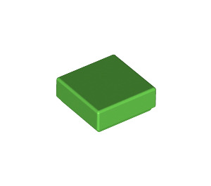 LEGO Fel groen Tegel 1 x 1 met groef (3070 / 30039)