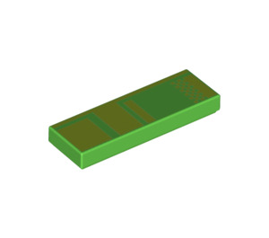 LEGO Vert clair Tuile 1 x 3 avec Gold sections (63864 / 69921)