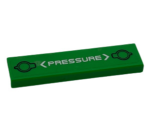 LEGO Fel groen Tegel 1 x 4 met Pressure Sticker (2431)