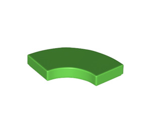 LEGO Leuchtend grün Fliese 2 x 2 Gebogen Ecke (27925)