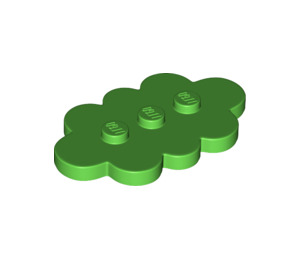 LEGO Bright Green Tile 3 x 5 Cloud with 3 Studs (35470)