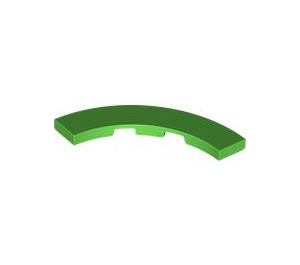 LEGO Bright Green Tile 4 x 4 Curved Corner with Cutouts (3477 / 27507)