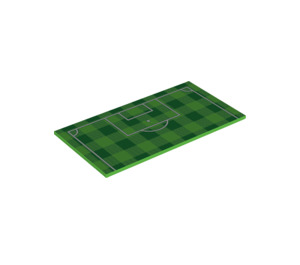 LEGO Vert clair Tuile 8 x 16 avec Football pitch goal 2 avec tubes inférieurs, dessus texturé (82472 / 90498)