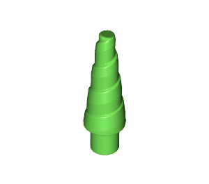 LEGO Fel groen Unicorn Hoorn met Spiral (34078 / 89522)