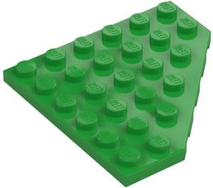 LEGO Fel groen Wig Plaat 6 x 6 Hoek (6106)