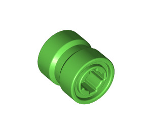 LEGO Leuchtend grün Rad Felge Ø8.1 x 9mm (Gekerbtes Loch, verstärkter Rücken) (74967)