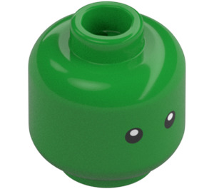 LEGO Leuchtendes Grün Z-Blob Minifigur Kopf (Vertiefte feste Noppen) (3274 / 102976)