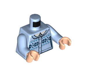 LEGO Lyseblå Aunt May med Cardigan Minifig Torso (973 / 76382)