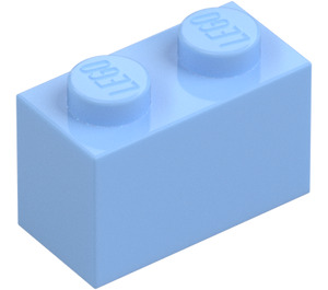 LEGO Leuchtendes Hellblau Stein 1 x 2 mit Unterrohr (3004 / 93792)