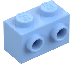 LEGO Leuchtendes Hellblau Stein 1 x 2 mit Noppen auf Ein(e) Seite (11211)