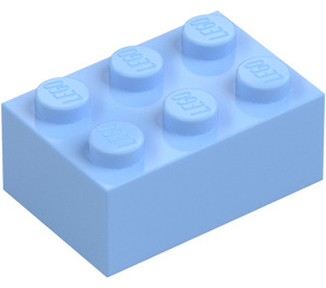 LEGO Světle modrá Kostka 2 x 3 (3002)