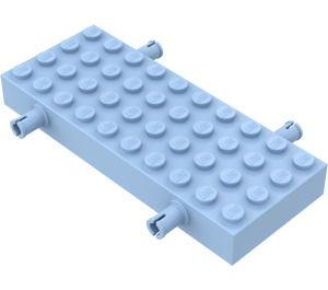 LEGO Bright Light Blue Brick 4 x 10 with Wheel Holders (30076 / 66118)