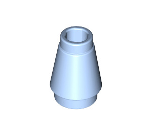 LEGO Bright Light Blue Cone 1 x 1 with Top Groove (28701 / 59900)
