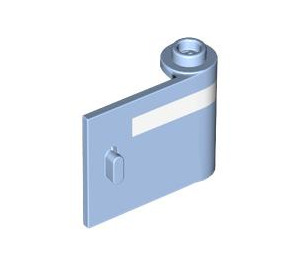 LEGO Bright Light Blue Door 1 x 3 x 2 Right with White Line with Hollow Hinge (39622 / 106231)