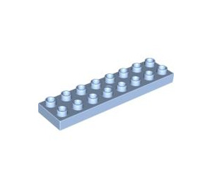 LEGO Bleu clair brillant Duplo assiette 2 x 8 (44524)