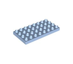 LEGO Bleu clair brillant Duplo assiette 4 x 8 (4672 / 10199)