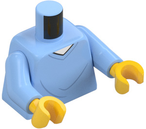 LEGO Leuchtendes Hellblau Weiblich im Krankenhaus Gown Minifigur Torso (973 / 76382)