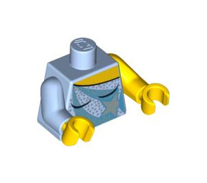 LEGO Bright Light Blue Ice Skater Torso (973 / 88585)