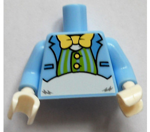 LEGO Helder Lichtblauw Minifig Torso met Bright Light Blauw Suit Jacket (973)
