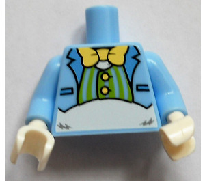 LEGO Azul claro brillante Minifigura Torso con Bright Luz Azul Traje Chaqueta (973)