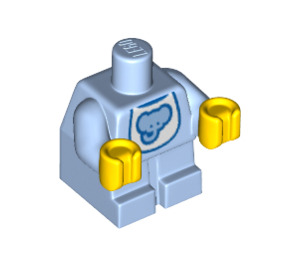 LEGO Bleu Clair Brillant Minifigurine Bébé Corps avec Jaune Mains avec Elephant Bib (25128 / 27985)