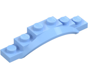 LEGO Leuchtendes Hellblau Kotflügel Platte 1 x 6 mit Kante (4925 / 62361)