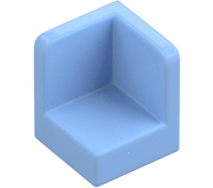 LEGO Bright Light Blue Panel 1 x 1 Corner with Rounded Corners (6231)