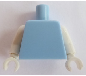 LEGO Bright Light Blue Plain Minifig Torso with White Arms and White Hands (76382 / 88585)