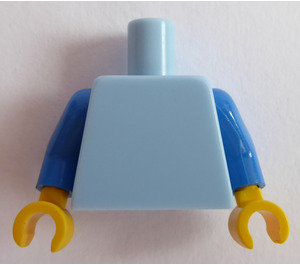 LEGO Helles Hellblau Schmucklos Torso mit Blau Arme und Gelb Hände (973 / 76382)