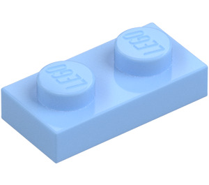 LEGO Bright Light Blue Plate 1 x 2 (3023 / 28653)