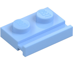 LEGO Bright Light Blue Plate 1 x 2 with Door Rail (32028)