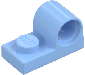 LEGO Bright Light Blue Plate 1 x 2 with Pin Hole (11458)