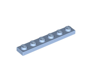 LEGO Bright Light Blue Plate 1 x 6 (3666)