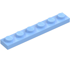 LEGO Helder lichtblauw Plaat 1 x 6 (3666)