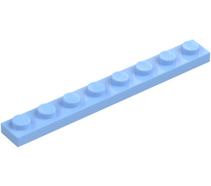 LEGO Bright Light Blue Plate 1 x 8 (3460)