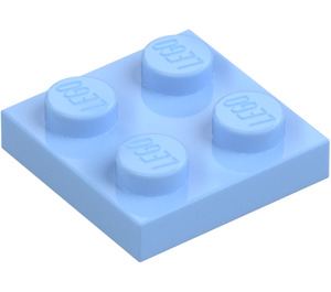 LEGO Kirkas vaaleansininen Levy 2 x 2 (3022 / 94148)