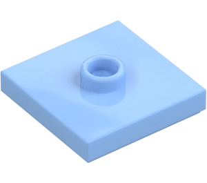 LEGO Azzurro brillante Piastra 2 x 2 con scanalatura e 1 Centro Bottoncino (23893 / 87580)